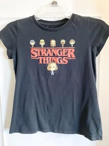 Stranger Things Black T-Shirt Juniors XL 14/16 - Picture 1 of 2