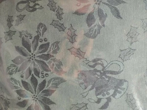 NWT Forest Green Floral 60" X 102" Tablecloth Damask Holliday Trim a Home - Picture 1 of 4