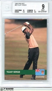 Vijay Singh RC BGS 9+: 1992 Pro Set Golf Rookie Card #E6 - Picture 1 of 3