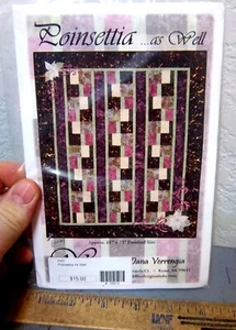 Trapunta da appendere a parete Poinsettia disegno modello cucito, Wildfire Alaska Designs - Foto 1 di 2