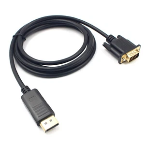 1080P DP to VGA Adapter Cable Display Port Male to VGA Male Converter Connecter - Picture 1 of 10