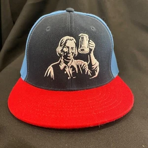Offizielle Sam Sam Adams Baseballmütze Kappe rot blau bestickt Logo nicht verstellbar M/L - Bild 1 von 3