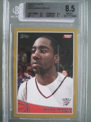 2009-10 Topps Gold #319 James Harden Rookie Rc /2009 BGS 8.5 (Centering 9.5) - Image 1 of 4