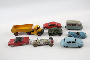 8 x Vintage DINKY TOYS Tin Bottom Diecast Inc Armoured Car, Camper Van, Bedford