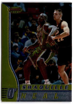 1996-97 Bowman's Best #70 SHAQUILLE O'NEAL  Los Angeles Lakers  - Image 1 of 2