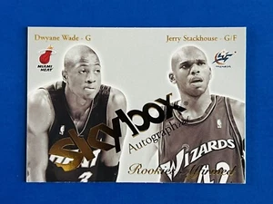 2003-04 Skybox Autographics Dwyane Wade & Stackhouse Rookies Affirmed Card #6 RE - Picture 1 of 2