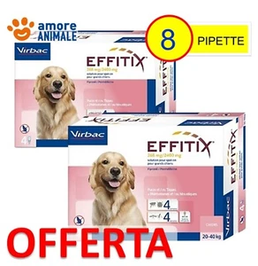 2 CONFEZIONI - Effitix per cani da 20-40 kg - 4 pipette - Antiparassitario cani - Foto 1 di 1