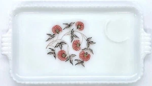 Vintage ANCHOR HOCKING Fire-King FLEURETTE PATTERN Snack Plate Tray Platter Dish - Picture 1 of 9