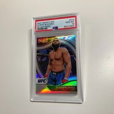 Curtis Blaydes 2021 Panini Select UFC Octagonside Silver Prizm Card #214 PSA 10
