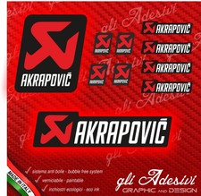 Set 10 Aufkleber Akrapovic Beständig Al Heat Weiß
