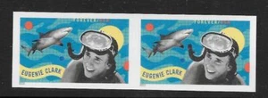Scott #5693a IMPERFORATE (NO DIE-CUT) Eugenie Clark Horizontal Pair, MNH - Bild 1 von 1