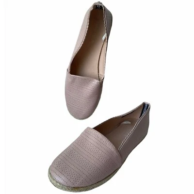 Mocasín Nautica Mujer 8 Rosa Alpargata Perforada Suela de Yute Plano Mallorie Zapato Foto 1 de 4