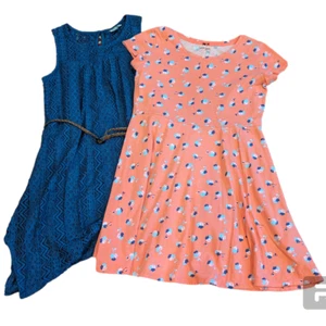 2 Dresses Skater Baby Doll Short Sleeve Sleeveless Lace Belted Size XL 14/16 - Picture 1 of 13