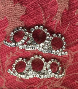 Clips de zapatos MUSI de diamantes de imitación transparentes años 60 formales elegantes boda ¡evento especial! ¡NUEVO EN CAJA! - Imagen 1 de 5
