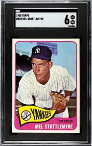 1965 Topps MEL STOTTLEMYRE ROOKIE New York Yankees #550 SGC 6 EX/NM Condition