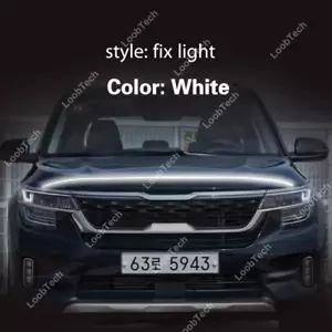 For kia Seltos kx3 Front Grille Trim LED Hood Strip Lights DRL Decorative Lamp - Picture 1 of 11