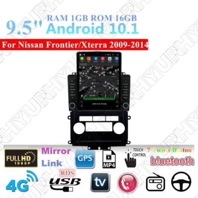 Reproductor GPS Radio Estéreo Android 10.1 9.5" 1+16G Para Nissan Frontier/Xterra 09-14 Foto 1 de 4