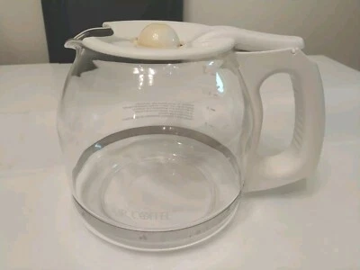 Mr Coffee 12 Cup Replacement Glass Carafe Pot White Used  - Image 1 of 4