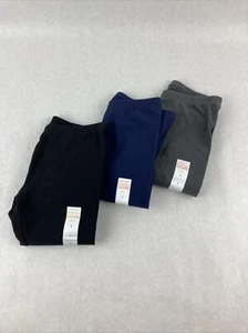 Lot of 3 New Jumping Beans Leggings Plain Black Blue Gray Girls Size 4 - Picture 1 of 4