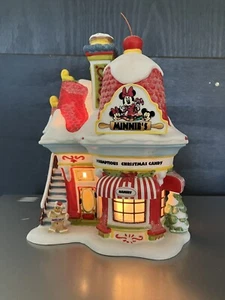 Department 56 Disney Mickeys Christmas Village Minnie’s Bakery W/ Light - Picture 1 of 12
