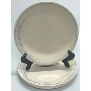 Set Of 6 Corelle Blue Lily Trim Dinner Plates 10.25" - Picture 1 of 7