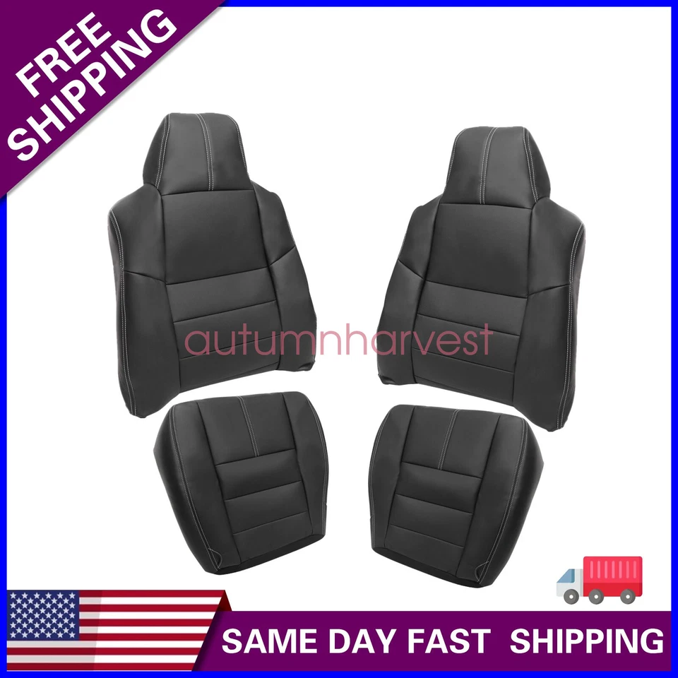 For 2008 2009 Ford F250 Super Duty Driver & Passenger Back & Bottom Seat Cover - Image 1 of 4