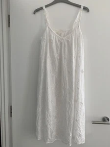Per Una white cotton dress 12, embroaded below knees New others - Picture 1 of 21