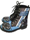 Carolina Panthers Boots Womens Lace Up Military Style Boots Faux Leather 5.5 HN