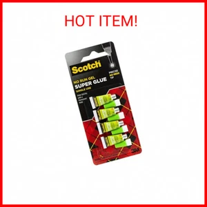 Scotch Super Glue Gel, 4-Pack of Single-Use Tubes, .017 oz each, Fast Drying, No - Picture 1 of 1