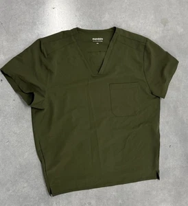 Mandala Scrub Top 2XL Olive Green Stretch EcoFlex V-Neck Medical Nursing Uniform - Picture 1 of 3