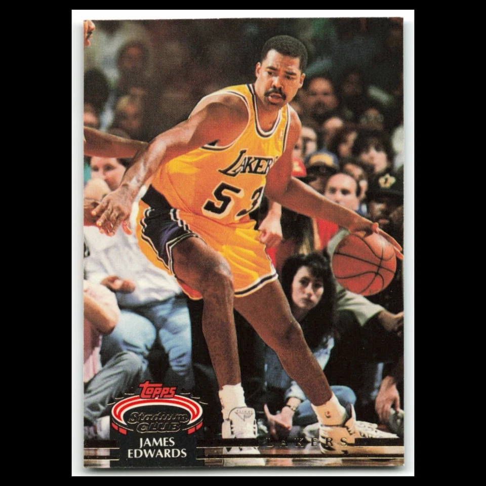 James Edwards #227 1992 Topps Stadium Club Los Angeles Lakers Basketball Card NM - Image 1 of 3