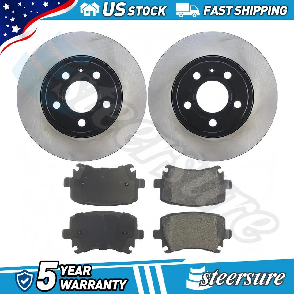 Kit Pastillas Freno Traseras y Rotor Audi A4 2005 2006 2007 2008 2009 2.0L L4 Foto 1 de 1