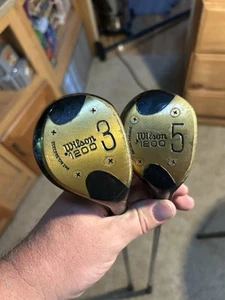 Wilson 1200 3 & 5 wood Fairway Wood Golf RH Steel Shaft Club Bundle - Picture 1 of 9