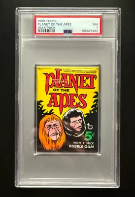 1969 Topps PLANET OF THE APES Sealed Wax Pack - PSA 7 - Very RARE Pack - Image 1 of 2