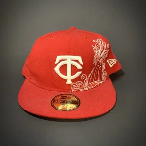 Minnesota Twins Hat Cap Mens Fitted 7 3/8 New Era Wool Embroidered - Picture 1 of 16