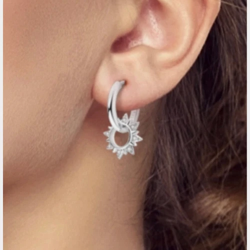 creolen silber 925 anhänger Sonne Mond Stern - Bild 1 von 3