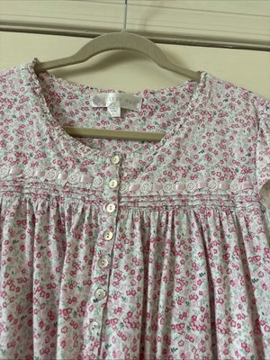 Camisón tejido Eileen West para mujer manga L hasta la rodilla floral Foto 1 de 4
