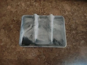 Vintage Tupperware Soap Dish Scouring Pad Holder 4x3 In Gadget Lt Marbled Gray  - Picture 1 of 4