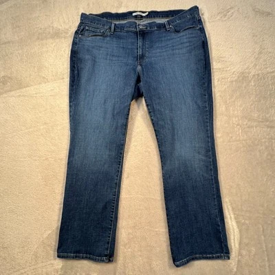 Levis Jeans Womens Plus 22W Blue Classic Straight Mid Rise Stretch Denim - Image 1 of 4