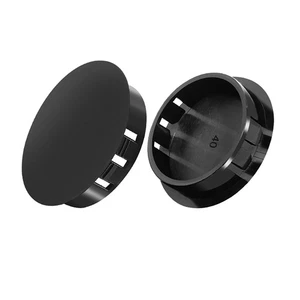 Black Plastic Round End Caps Hole Plug, 5mm-60mm  - Blanking and Plugging Ends - Picture 1 of 12