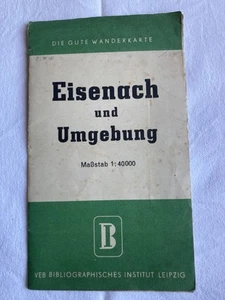 Die Gute Wanderkarte Eisenach und Umgebung DDR alte Karte 1950er Jahre - Bild 1 von 3