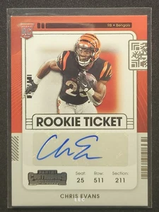 2021 PANINI CONTENDERS 237 🏈🏈 AUTOGRAFO CHRIS EVANS - Foto 1 di 2