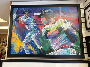 Derek Jeter signiert, gerahmte Kunst Leinwand von William Lopa - gerahmt Steiner, Beckett - Bild 1 von 7