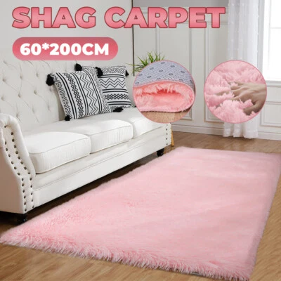 Kid Friendly Shaggy Rugs Soft Fluffy Shag Area Rug Living Room Bedroom Carpet US - Image 1 of 4
