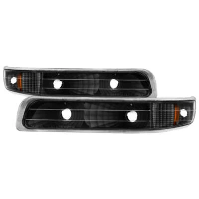 Luces de parachoques reflectoras ámbar negras xTune para Chevy Silverado 99-02 CBL-JH-CS99 Foto 1 de 4
