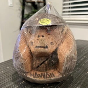 Vintage Hawaii Coconut Bank New Sealed Made In Phillipines - Picture 1 of 7