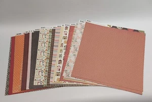 Lot 38 Scrapbook Cardstock Paper Pages 12 X 12 Assorted Double Sided - Picture 1 of 2