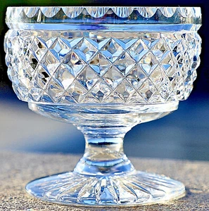 Vintage Crystal Pedestal Dessert Bowl 300ml - Picture 1 of 4