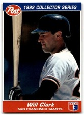 1991 Post Canadian Super Star Series Will Clark San Francisco Giants #9