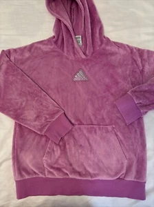 Big Girls Long Sleeve Cozy Fleece Hooded Purple Pullover US 14 Large - Picture 1 of 9